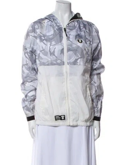 Pre-owned Aape By A Bathing Ape Printed Denim Jacket In Neutral