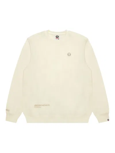 Aape By A Bathing Ape Printed-logo Sweatshirt In Neutral