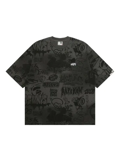 Aape By A Bathing Ape Printed T-shirt In Black