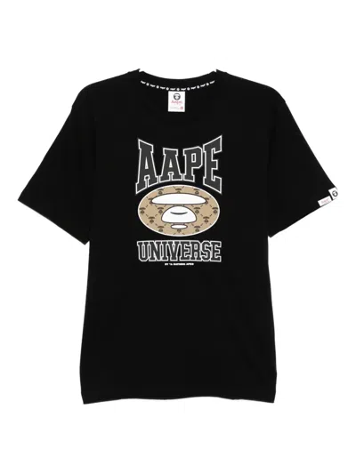 Aape By A Bathing Ape Printed T-shirt In Black