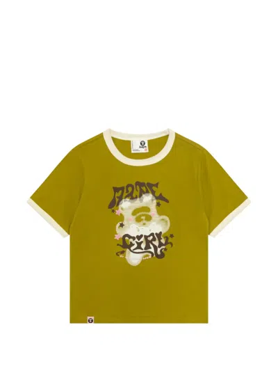 Aape By A Bathing Ape Printed T-shirt In Green