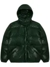 Aape By A Bathing Ape Quiled Faux-leather Down Jacket In Green