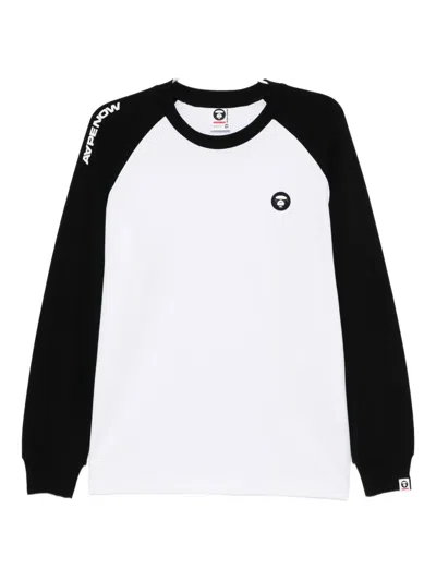 Aape By A Bathing Ape Raglan-sleeve T-shirt In White