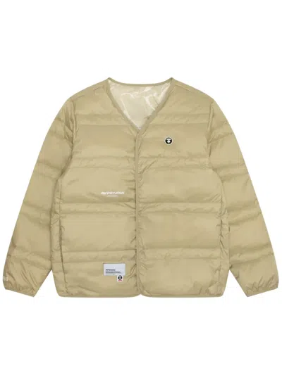 Aape By A Bathing Ape Reversible Camouflage-pattern Down Jacket In Neutrals