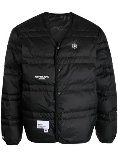 Aape By A Bathing Ape Reversible Quilted Padded Jacket In Black