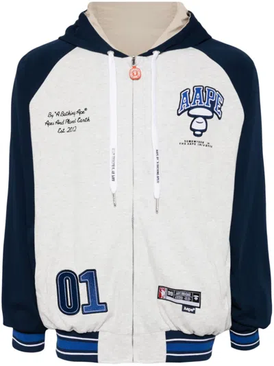 Aape By A Bathing Ape Reversible Patchwork Hoodie In 灰色
