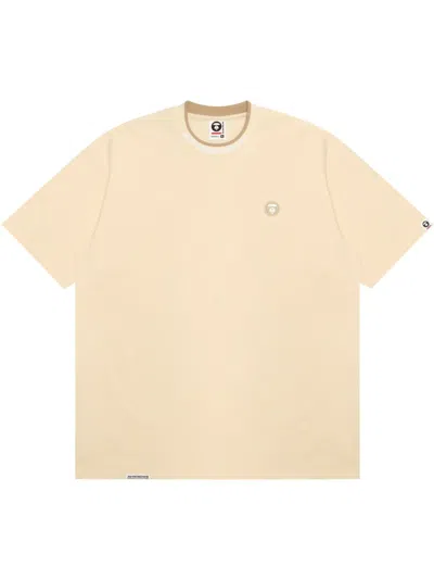 Aape By A Bathing Ape Rubberised Logo-detail T-shirt In Neutrals