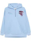 Aape By A Bathing Ape Sequin-embellishment Hoodie In Blue