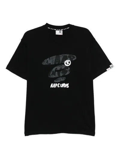 Aape By A Bathing Ape Short Sleeves T-shirt In Animal Print