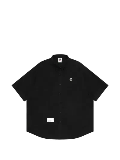 Aape By A Bathing Ape Hemd Mit Logo-print In Black