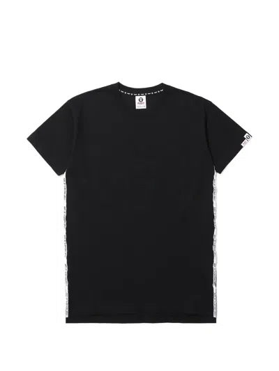 Aape By A Bathing Ape Short-sleeve Side-stripe T-shirt In Black