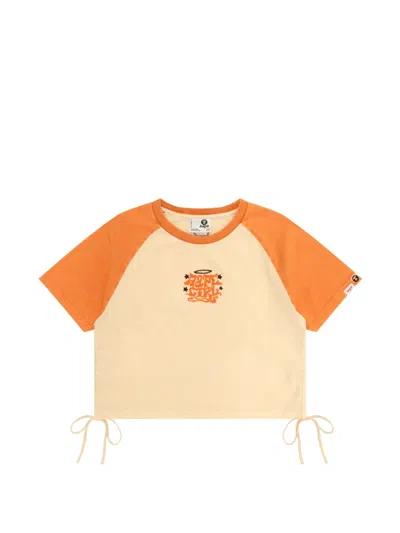 Aape By A Bathing Ape T-shirt Mit Schnürung In Orange