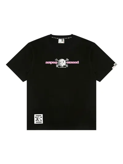 Aape By A Bathing Ape Skull Graphic T-shirt In Black