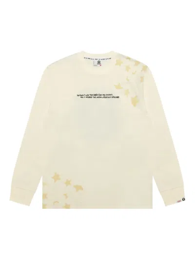Aape By A Bathing Ape Star-detail Camo-print Long-sleeved Sweatshirt In Neutral