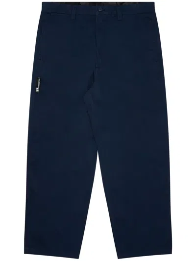 Aape By A Bathing Ape Straight-leg Cotton Trousers In Blau