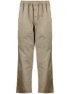 Aape By A Bathing Ape Straight-leg Cotton Trousers In Brown