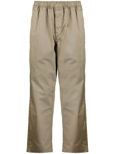 Aape By A Bathing Ape Straight-leg Cotton Trousers In Brown