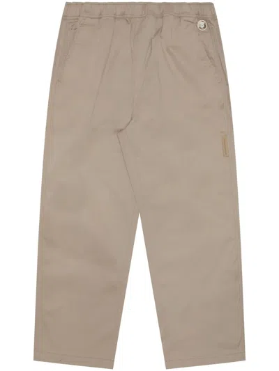 Aape By A Bathing Ape Straight-leg Cotton Trousers In Nude
