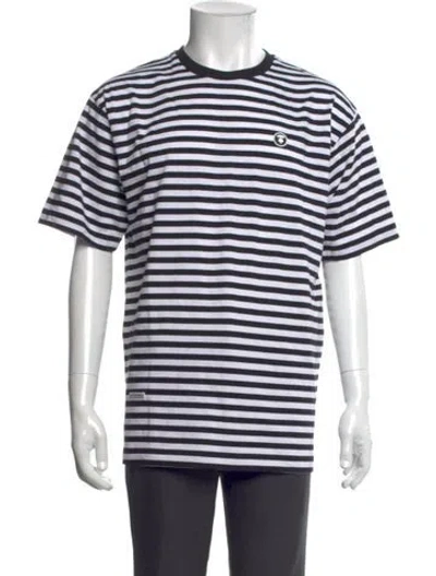 Pre-owned Aape By A Bathing Ape Striped Crew Neck T-shirt In Multi