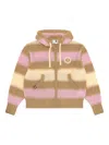 Aape By A Bathing Ape Striped Hooded Cardigan In Brown