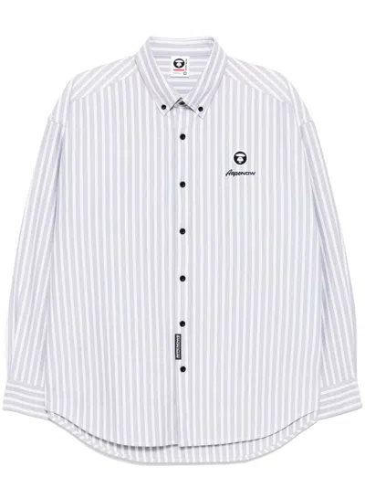 Aape By A Bathing Ape Striped Shirt In 灰色