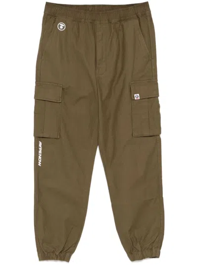 Aape By A Bathing Ape Tapered-leg Cargo Trousers In Green