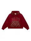 Aape By A Bathing Ape Tartan Appliqué Hoodie In Red