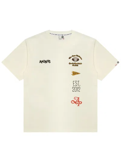 Aape By A Bathing Ape Text-print T-shirt In Neutrals