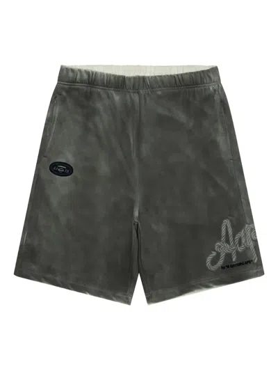 Aape By A Bathing Ape Tie-dye Print Shorts In Gray