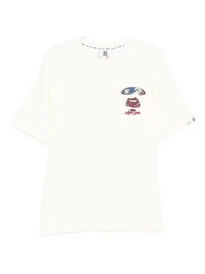 Aape By A Bathing Ape Universe T-shirt In White