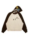 Aape By A Bathing Ape Varsity-patch Zip-up Hoodie In Neutral