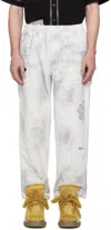 Aape By A Bathing Ape White Embroidered-logo Jeans In Whb White (black)