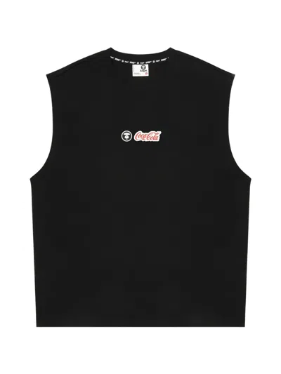Aape By A Bathing Ape X Coca-cola Logo-patch Tank Top In Black