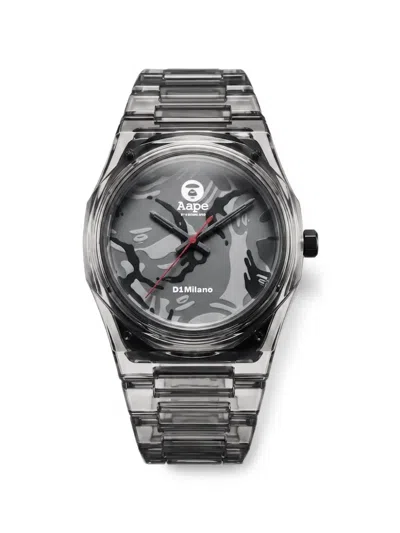 Aape By A Bathing Ape X D1 Nylon 39mm Watch In Gray