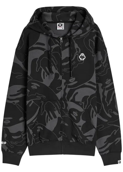 Aape Camo Hooded Cotton-blend Sweatshirt In Multi