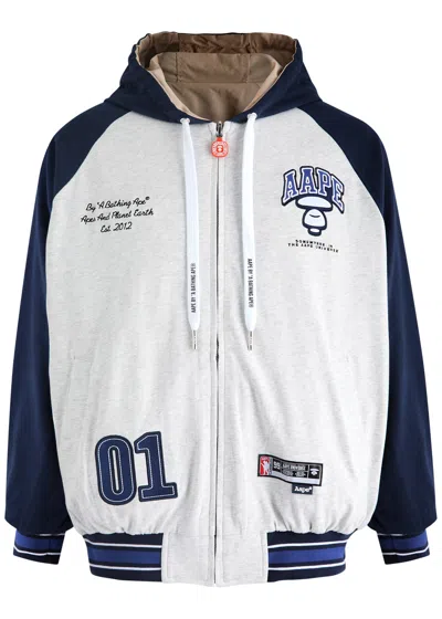 Aape Hooded Reversible Cotton Jacket In Grey