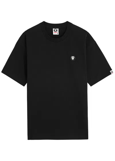 Aape Logo-appliquéd Cotton T-shirt In Black