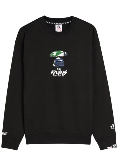Aape Logo Cotton-blend Sweatshirt In Black