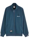 Aape Logo-jacquard Jersey Track Jacket In Blue