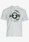Aape Logo Print Basic T-shirt In Gray