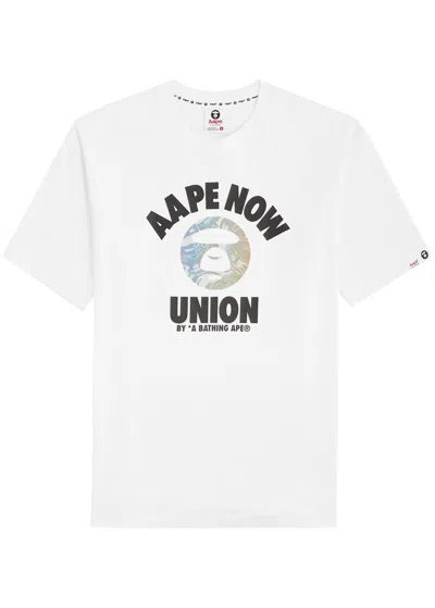 Aape Logo-print Cotton T-shirt In White