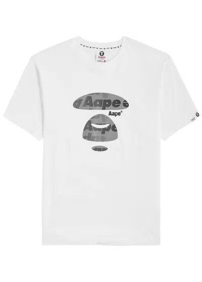 Aape Logo-print Cotton T-shirt In White