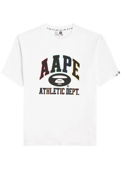 Aape Logo-print Cotton T-shirt In White