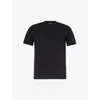 AAPE AAPE MENS BLACK ONE POINT LOGO-EMBROIDERED COTTON-JERSEY T-SHIRT