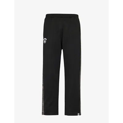 Aape Mens Black Poly Brand-embroidered Woven Jogging Bottoms