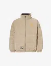 Aape Mens Dark Beige Brand-embroidered Multi-wear Relaxed-fit Shell-down Jacket In Dark Beige