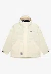 Aape Moonface Down Jacket In Ivory