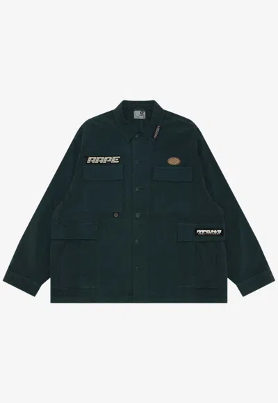 Aape Moonface Field Jacket In Green