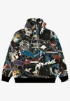 Aape Moonface Graffiti Hooded Sweatshirt In Multicolor