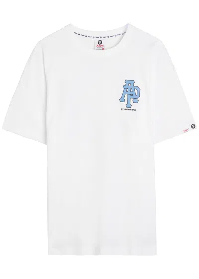 Aape New Camo Printed Cotton T-shirt In White